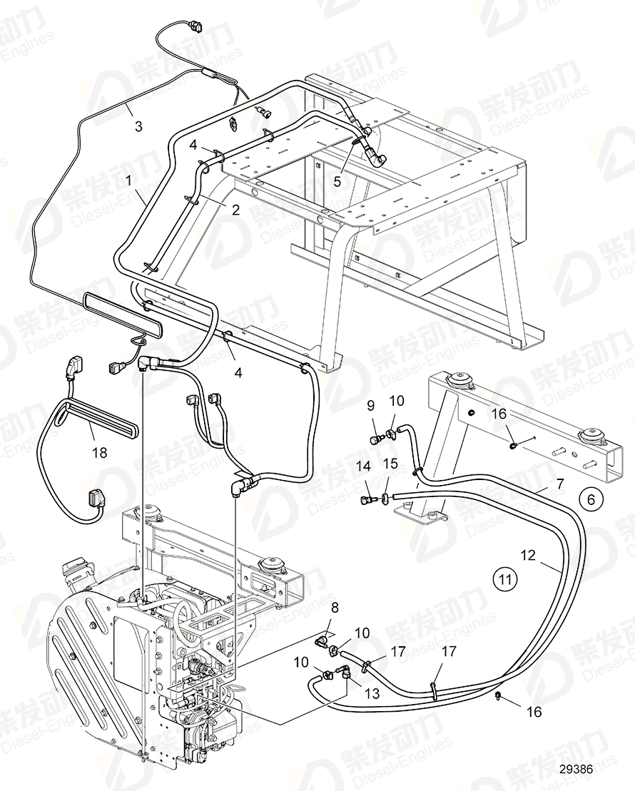 volvo penta Hose 22744675 Drawing
